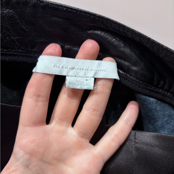 Alexander wang lamb leather skirt sz 6 - Picture 6 of 8